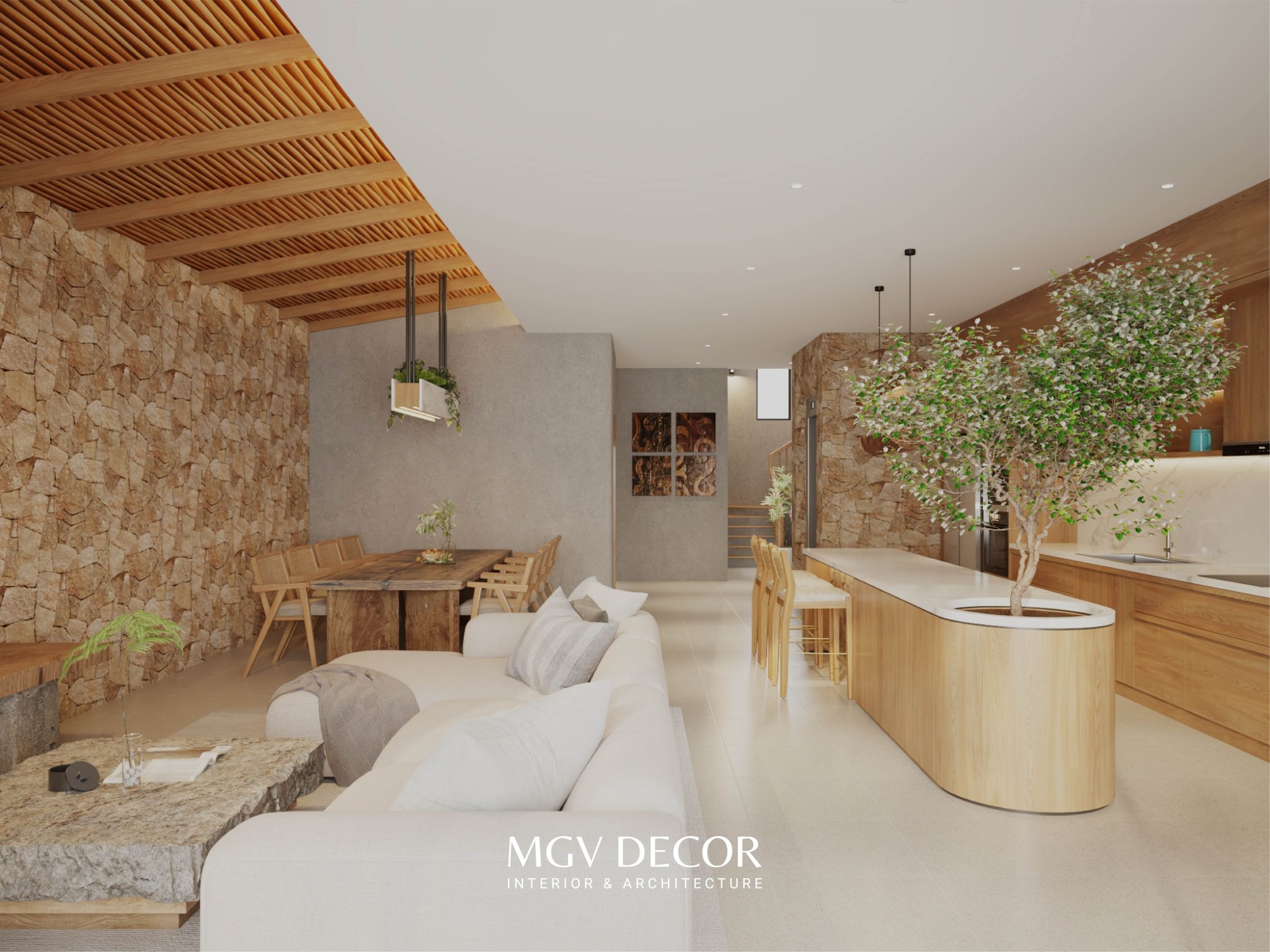 Thiết kế nội thất Villa Hạ Long theo phong cách Biophilic