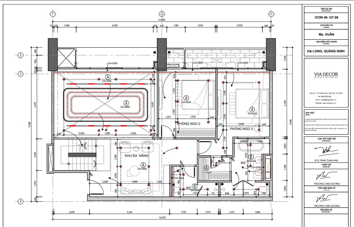 Thiết kế nội thất villa Hạ Long bản vẽ kỹ thuật 