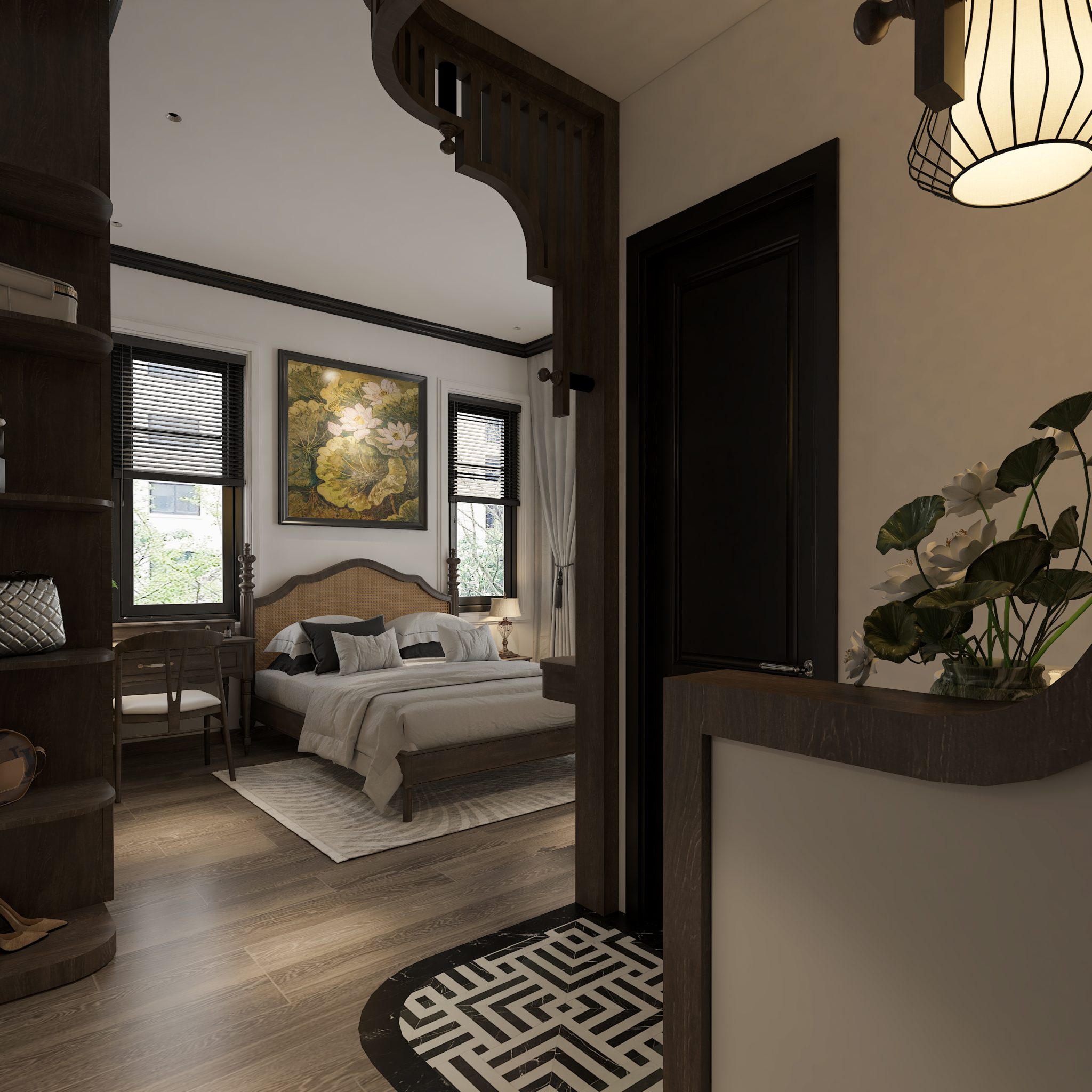 Thiết kế nội thất Villa Hạ Long theo phong cách Đông Dương hoài cổ