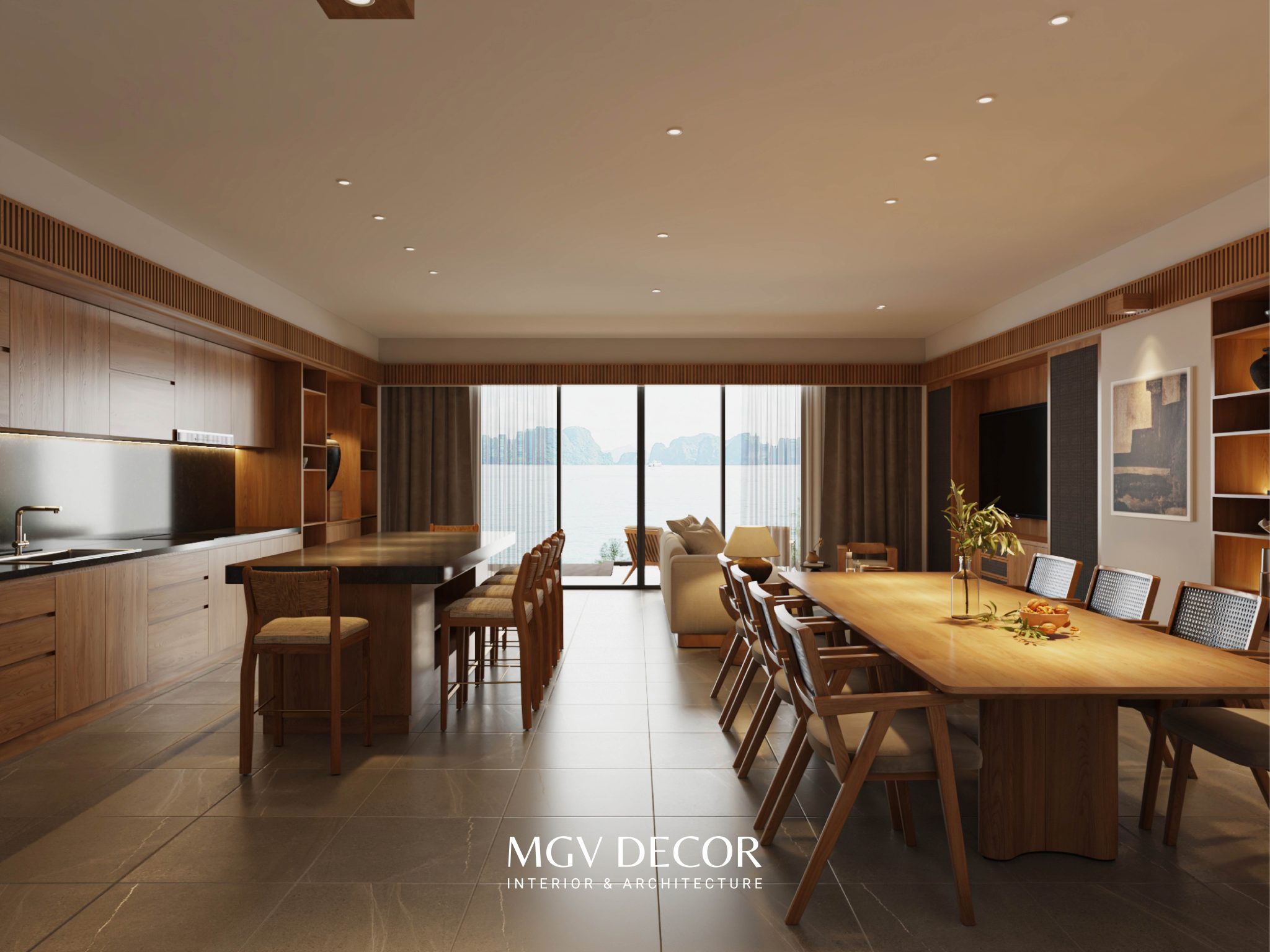 Thiết kế nội thất villa Hạ Long theo phong cách Resort Living độc đáo