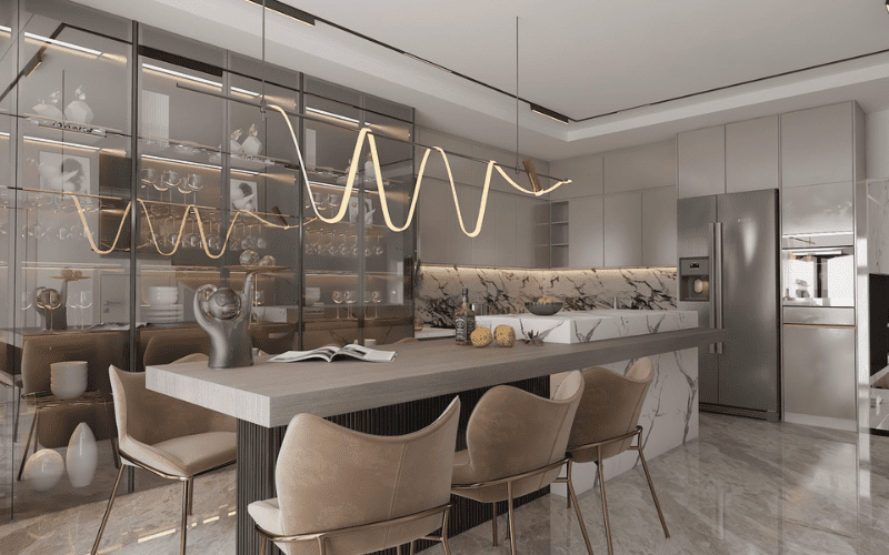 Ví dụ chiếu sáng trong thiết kế nội thất Villa 
