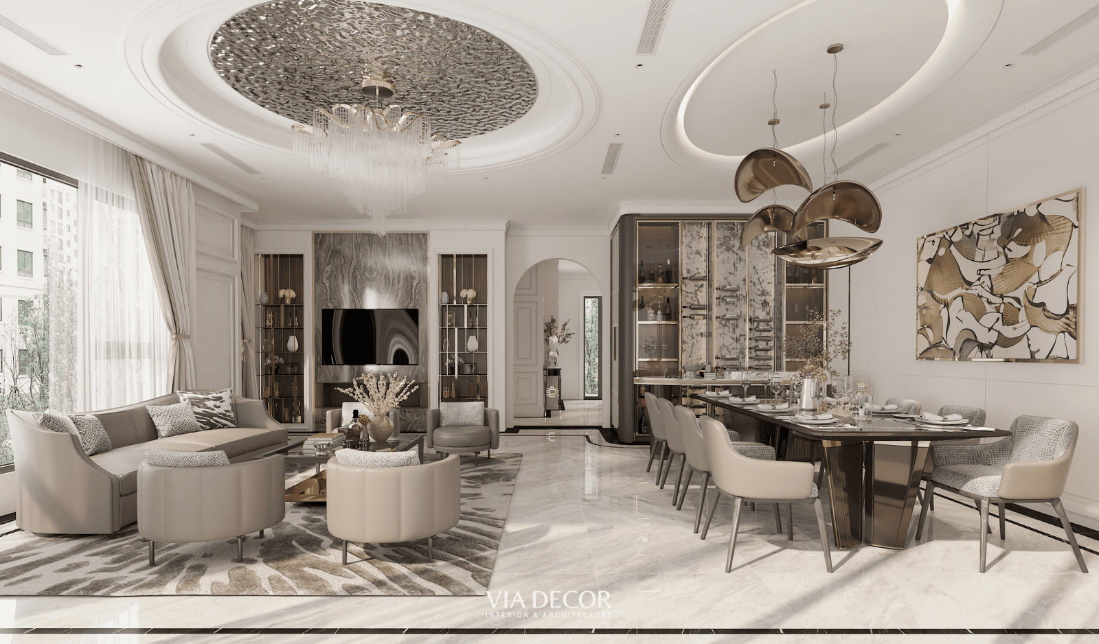 Nội thất biệt thự Grand Bay Ha Long Sang Trong