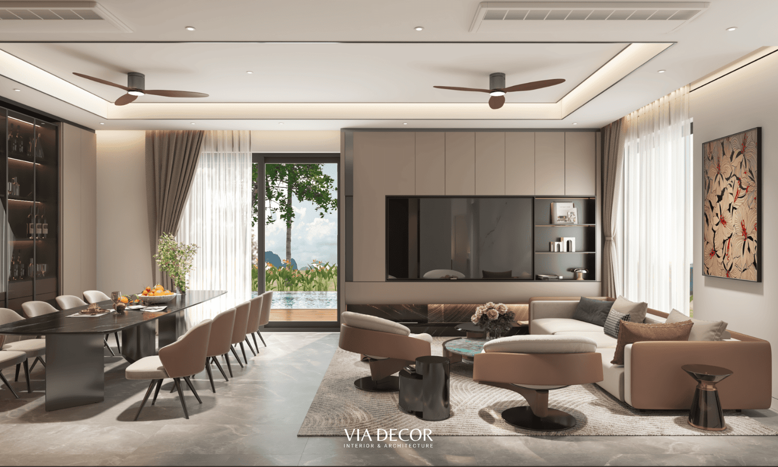 Thiết kế nội thất biệt thự Grand Bay Hạ Long VIA Decor