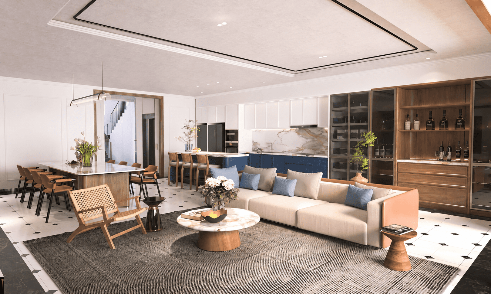 Thiết kế thi công nội thất trọn gói Hạ Long dự án biệt thự Grand Bay