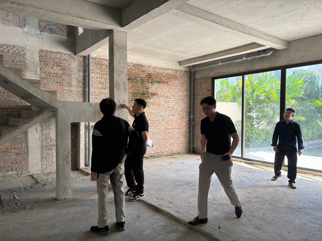 Hoàn thiện căn hộ thô Grand Bay khảo sát hiện trạng