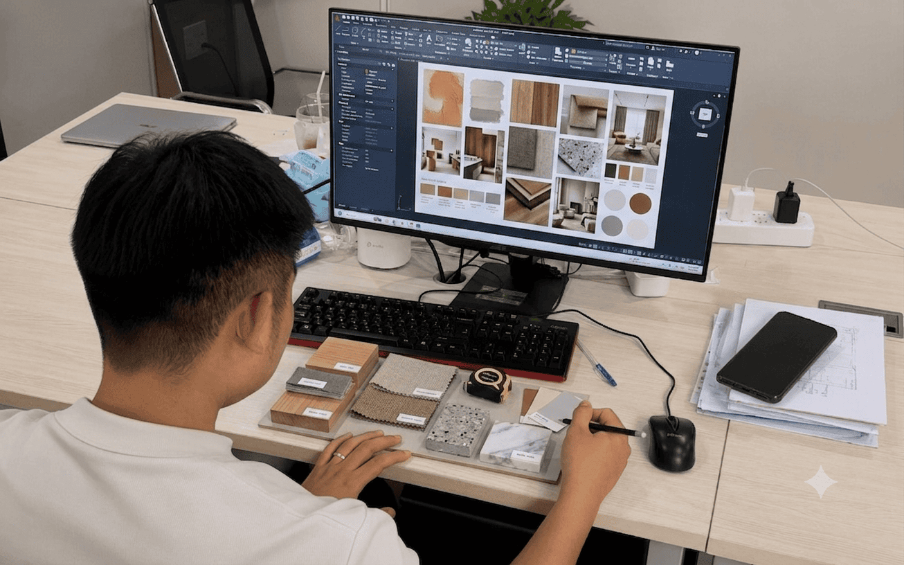 Thiết kế nội thất Grand Bay Halong Villas quy trình tạo moodboard 